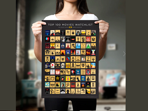 woman holding movie Imdb special effects poster | H&H Graphics