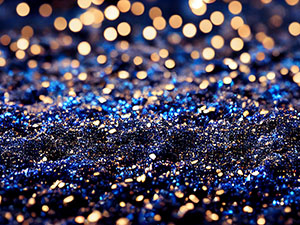 blue glittery square